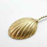 19th Century Sterling Silver Gilt Star & Crescent Teaspoon c1880 Antique
