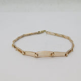 Sterling Silver Pastel Dyed Shell Greek Key Pattern Panel Bracelet Modern c1990