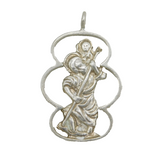 Sterling Silver Large St Christopher Pendant Vintage 1978 Birmingham