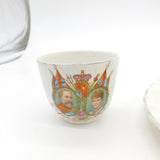 English China King Edward VII Coronation Collection Plate & Tea Cup 1902 Antique