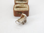 Sterling Silver Baby in the Pram Charm Pendant Vintage c1970