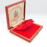 Goldsmiths Crown Jewellers Tooled Leather Jewellery Bracelet Box Vintage