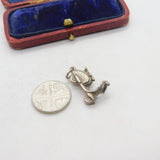 Sterling Silver Vespa Moped Charm Pendant Vintage c1970
