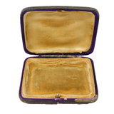 Victorian Fabric Jewellery Box A.J Barber, Nottingham Antique c1890