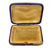Victorian Fabric Jewellery Box A.J Barber, Nottingham Antique c1890