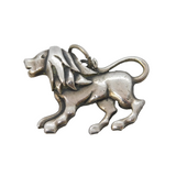 Sterling Silver Lion Charm Pendant Vintage c1970s