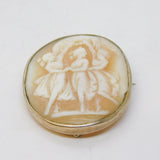 Victorian Sterling Silver Mounted Three-Graces Cameo Brooch Antique c1860
