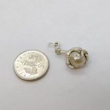 Sterling Silver Eagle Claw Pearl Charm Pendant Vintage c1970s