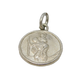 Sterling Silver St Christopher Travel Charm Pendant Vintage c1970