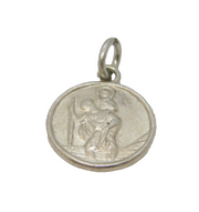 Sterling Silver St Christopher Travel Charm Pendant Vintage c1970