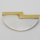 Sterling Silver & 18ct Gold Modernist Abstract Brooch Pin Vintage 1990 London