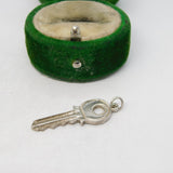 Sterling Silver Key Charm Pendant Vintage c1970