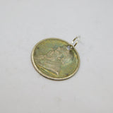 Sterling Silver South Africa ZAR Threepence Coin Charm Pendant Antique 1896