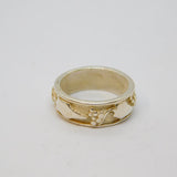 Sterling Silver Vine Design Dress Band Ring Vintage c1970 Size L 1/2