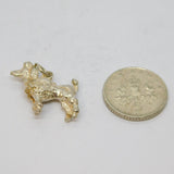 Sterling Silver Poodle Dog Charm Pendant Vintage c1970