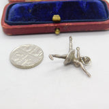 Sterling Silver Dancing Ballerina Charm Pendant Vintage c1970