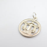 Sterling Silver Libra Scales of Justice Charm Pendant Vintage c1970