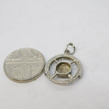 Sterling Silver 'I'm In Charge' Sporting Charm Pendant Vintage c1970