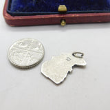 Sterling Silver State of Michigan USA Charm Pendant Vintage c1970