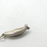 Sterling Silver Traditional Row Boat Charm Vintage c1970