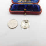 Sterling Silver Threepence Coin Charm Pendant Antique 1921