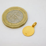 9ct Yellow Gold St Christopher Travel Charm Pendant Vintage c1970s