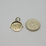 Sterling Silver Good Luck Spinner Charm Pendant Vintage c1970