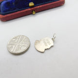 Sterling Silver Jersey Crest Charm Pendant Vintage c1970