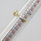 Sterling Silver Mother Of Pearl Oval Dress Band Ring Vintage c1970 Size Q 1/2