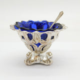 Victorian Sterling Silver Rococo Shell Style Salt Cellar Antique 1845 Sheffield
