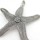 Large Sterling Silver Starfish Form Medallion Pendant Vintage c1970s