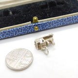Sterling Silver Railway Steam Train Charm Pendant Vintage c1970