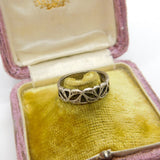 Sterling Silver Cut Out Stacking Ring Vintage c1970 Size M