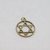 Sterling Silver Cut Out Textured Star Of David Charm Or Pendant Vintage c1970s