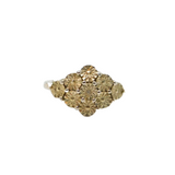 Sterling Silver 1 Diamond Set Patterned Circles Dress Ring Modern c1990 Size P