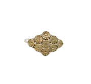 Sterling Silver 1 Diamond Set Patterned Circles Dress Ring Modern c1990 Size P