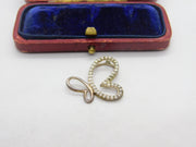 Sterling Silver Diamond Paste Butterfly Charm Pendant Vintage c1970