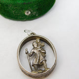 Sterling Silver St Christopher Travel Charm Pendant Vintage c1970