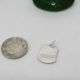 Sterling Silver & Enamel Devon Shield Charm Pendant Vintage c1970