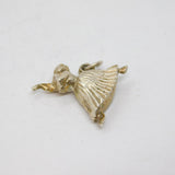 Sterling Silver Patterned Dancer Ballerina Charm Pendant Vintage c1970