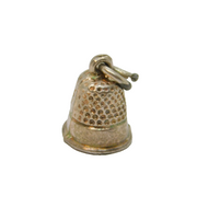 Sterling Silver Dotty Pattern Textured Thimble Charm Pendant Vintage c1970s