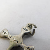 Celtic Art Industries Scottish Sterling Silver Cross Charm Pendant Vintage c1950