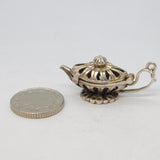 Sterling Silver Genie in Oil Lamp Opening Charm Pendant Vintage c1970s