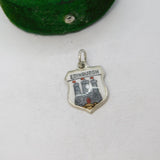 Sterling Silver Enamel Edinburgh Castle Charm Pendant Vintage c1970