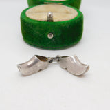 Sterling Silver Pair of Clogs Charm Pendant Vintage c1970