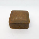 Art Deco Brown Tooled Leather Jewellery Box Lowestoft Antique c1930s
