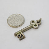 Sterling Silver 21st Birthday Key Charm Pendant Vintage c1970