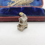 Sterling Silver Water Mill House Charm Pendant Vintage c1970