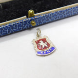 Sterling Silver & Enamel Kent Crest Charm Pendant Vintage c1970