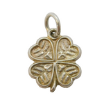 Sterling Silver Shamrock Charm Pendant Vintage c1970s